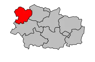 Kanton na mapě arrondissementu Vervins