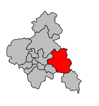 Kanton na mapě arrondissementu Montluçon