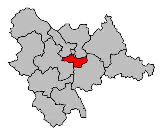 Kanton na mapě arrondissementu Moulins