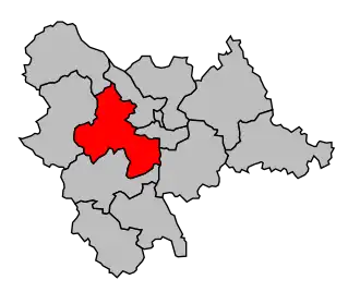 Kanton na mapě arrondissementu Moulins