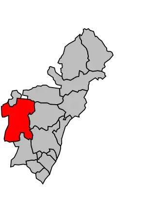 Kanton na mapě arrondissementu Forcalquier