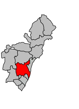 Kanton na mapě arrondissementu Forcalquier