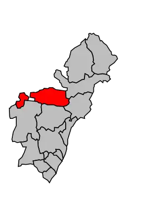 Kanton na mapě arrondissementu Forcalquier