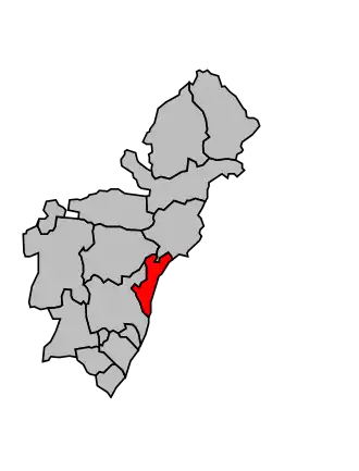 Kanton na mapě arrondissementu Forcalquier