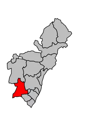 Kanton na mapě arrondissementu Forcalquier