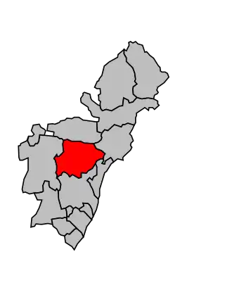 Kanton na mapě arrondissementu Forcalquier