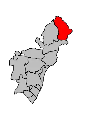 Kanton na mapě arrondissementu Forcalquier