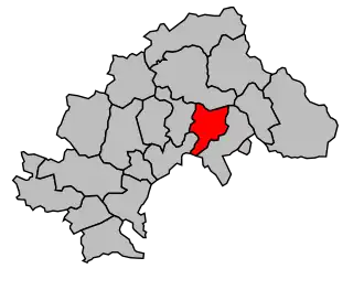 Kanton na mapě arrondissementu Gap