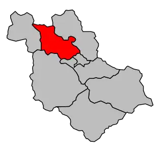 Kanton na mapě arrondissementu Briançon