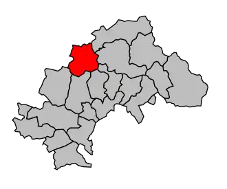 Kanton na mapě arrondissementu Gap