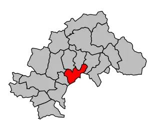 Kanton na mapě arrondissementu Gap