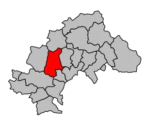 Kanton na mapě arrondissementu Gap