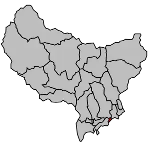 Kanton na mapě arrondissementu Nice