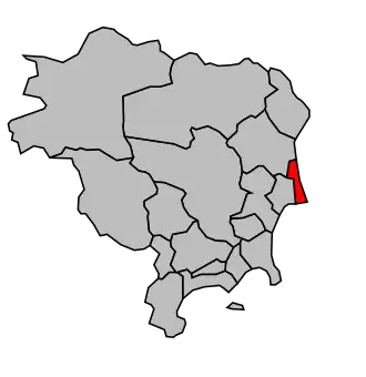 Kanton na mapě arrondissementu Grasse