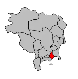 Kanton na mapě arrondissementu Grasse