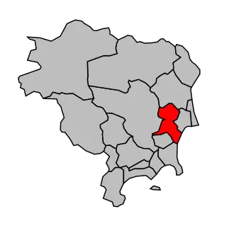 Kanton na mapě arrondissementu Grasse