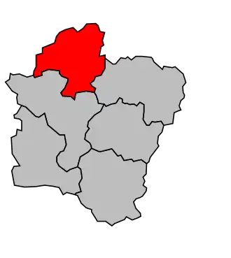 Kanton na mapě arrondissementu Rethel