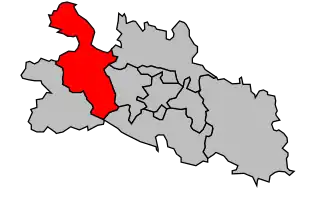 Kanton na mapě arrondissementu Pamiers