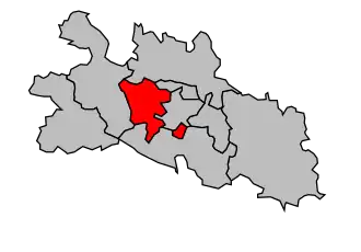 Kanton na mapě arrondissementu Pamiers