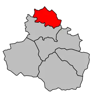 Kanton na mapě arrondissementu Saint-Girons