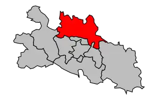 Kanton na mapě arrondissementu Pamiers