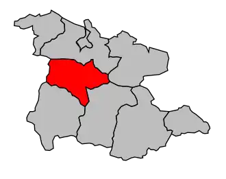 Kanton na mapě arrondissementu Foix