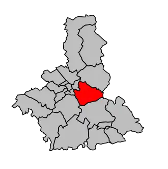 Kanton na mapě arrondissementu Troyes