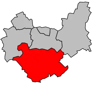 Kanton na mapě arrondissementu Nogent-sur-Seine