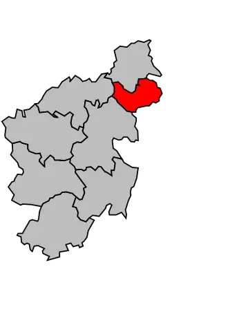 Kanton na mapě arrondissementu Villefranche-de-Rouergue