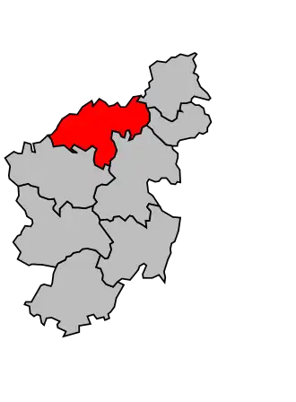 Kanton na mapě arrondissementu Villefranche-de-Rouergue