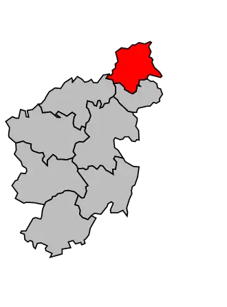 Kanton na mapě arrondissementu Villefranche-de-Rouergue