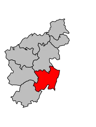 Kanton na mapě arrondissementu Villefranche-de-Rouergue