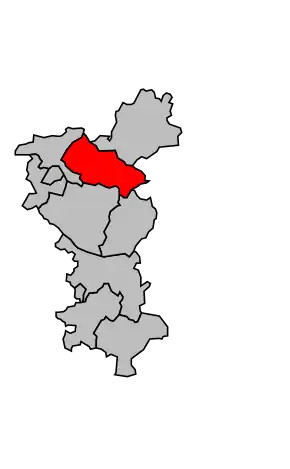 Kanton na mapě arrondissementu Cognac