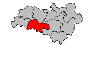 Kanton na mapě arrondissementu Confolens