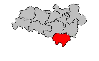 Kanton na mapě arrondissementu Confolens