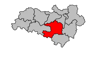 Kanton na mapě arrondissementu Confolens