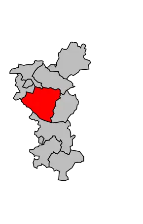 Kanton na mapě arrondissementu Cognac