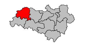 Kanton na mapě arrondissementu Confolens