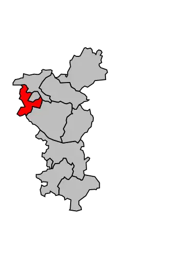 Kanton na mapě arrondissementu Cognac