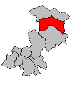 Kanton na mapě arrondissementu Vierzon