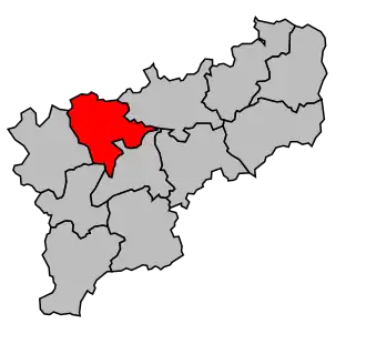 Kanton na mapě arrondissementu Saint-Amand-Montrond