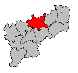 Kanton na mapě arrondissementu Saint-Amand-Montrond