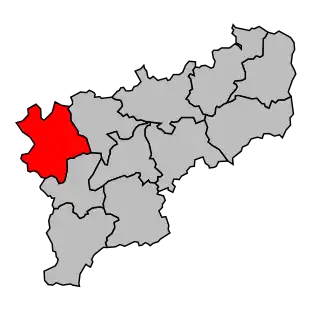 Kanton na mapě arrondissementu Saint-Amand-Montrond