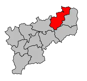 Kanton na mapě arrondissementu Saint-Amand-Montrond