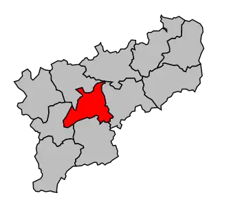 Kanton na mapě arrondissementu Saint-Amand-Montrond