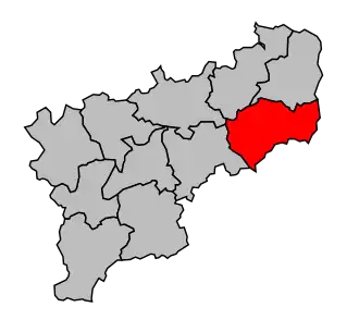 Kanton na mapě arrondissementu Saint-Amand-Montrond