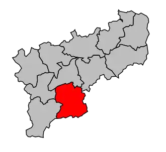 Kanton na mapě arrondissementu Saint-Amand-Montrond