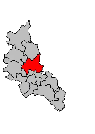 Kanton na mapě arrondissementu Brive-la-Gaillarde