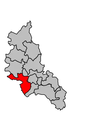 Kanton na mapě arrondissementu Brive-la-Gaillarde