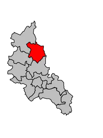 Kanton na mapě arrondissementu Brive-la-Gaillarde